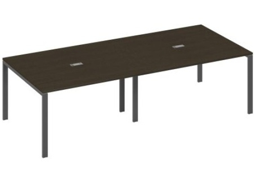 Стол для переговоров прямоугольный Мира Нумо, цвет венге + антрацит