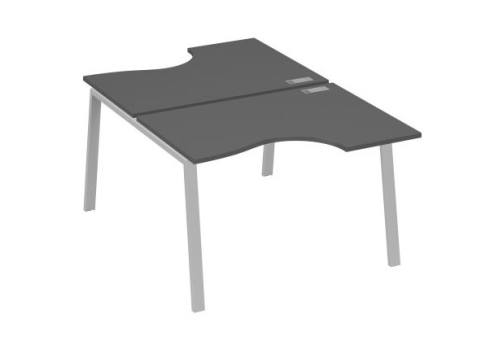 Станция рабочая эргономичная 2х120 Мира Трио, цвет антрацит премиум + серый