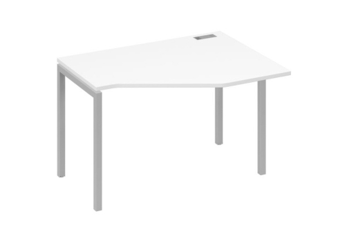Стол эргономичный правый Техно Мира Лофт, цвет белый премиум + серый