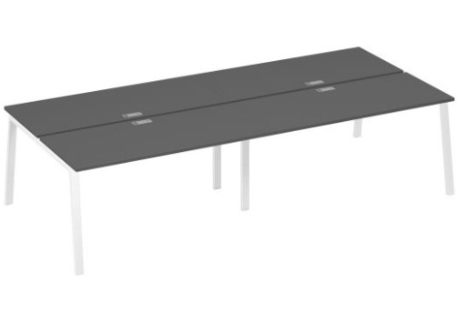 Рабочая станция 4х160 Мира Трио, цвет антрацит премиум + белый