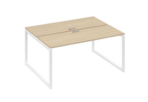 Рабочая станция (2х160) Мира Одри, цвет дуб скандинавский + белый