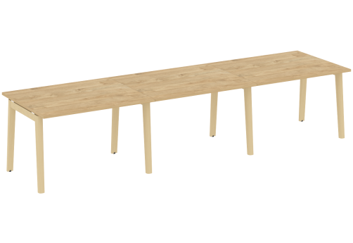 Стол для переговоров (3 столешницы), цвет тиквуд светлый