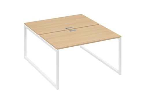 Рабочая станция (2х140) Мира Одри, цвет натуральный дуб + белый