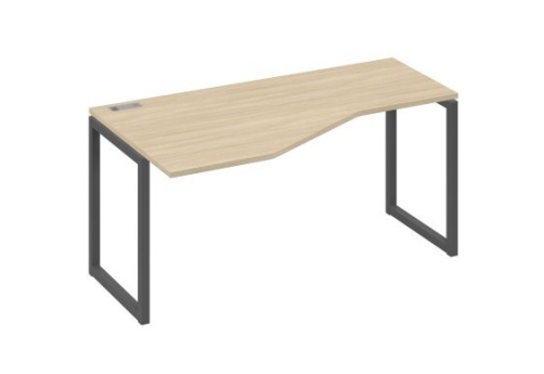 Стол эргономичный левый Мира Одри, цвет дуб скандинавский + антрацит