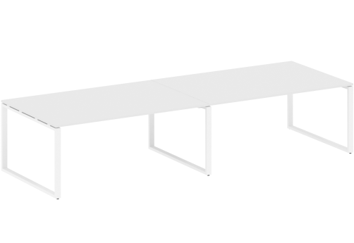 Стол для переговоров (2 столешницы), цвет белый