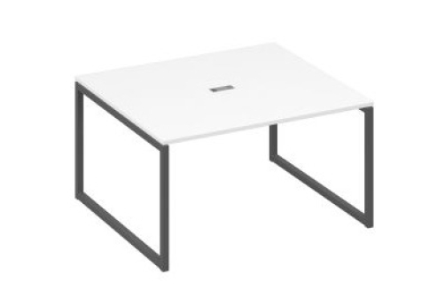 Стол для переговоров прямоугольный Мира Одри, цвет белый премиум + антрацаит