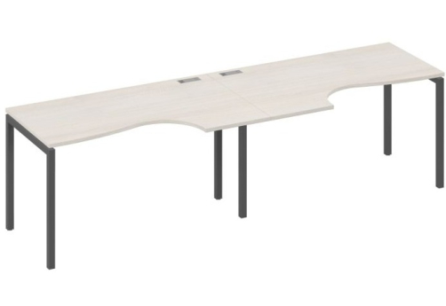 Рабочая станция эргономичная 2х140 Классика Мира Лофт, цвет дуб шамони + антрацит