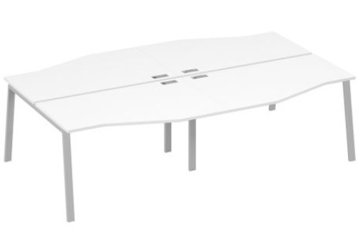 Станция рабочая эргономичная 4х140 Мира Трио, цвет белый премиум + серый