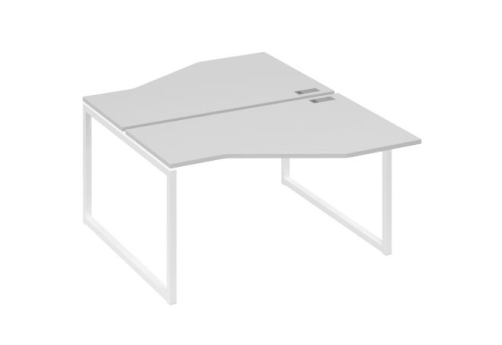 Рабочая станция эргономичная (2х140) Мира Одри, цвет серый + белый