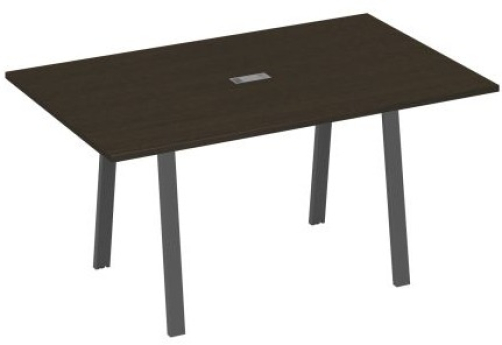 Стол для переговоров 160 Мира Трио, цвет венге + антрацит