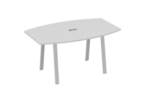 Стол для переговоров Мира Трио, цвет серый + серый