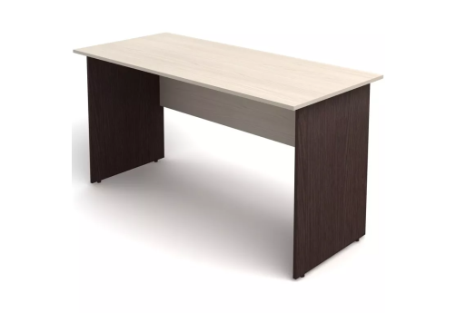 Стол рабочий, цвет дуб молочный + венге