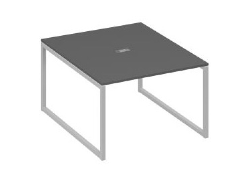 Стол для переговоров прямоугольный Мира Одри, цвет антрацит премиум + серый