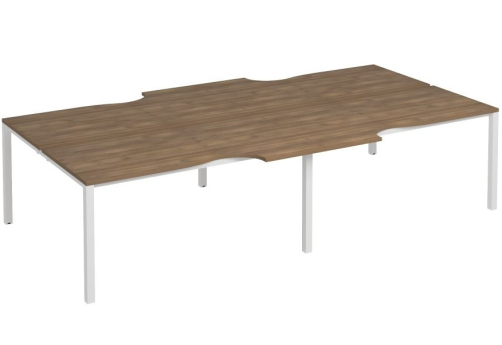 Рабочая станция эргономичная (4х160) Прайм Металл 50, цвет шамони темный + белый