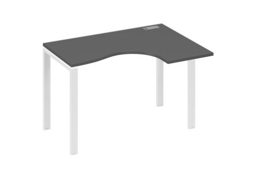 Стол эргономичный правый Мира Нумо, цвет антрацит премиум + белый