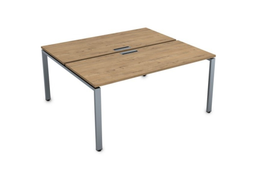 Стол на 2 рабочих места Платинум Персонал, цвет тиковое дерево