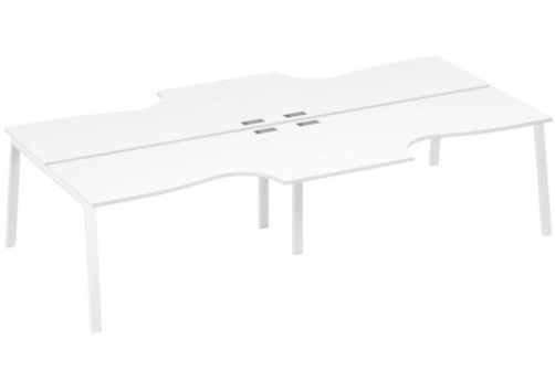 Станция рабочая эргономичная 4х160 Мира Трио, цвет белый премиум + белый