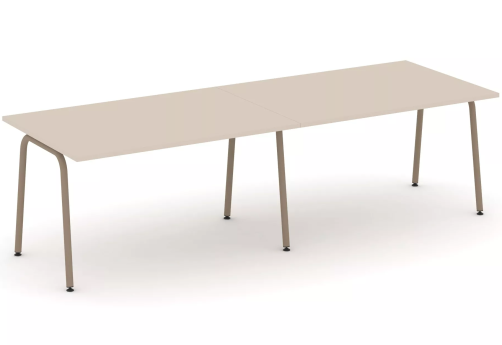 Стол переговорный (двойной), цвет капучино