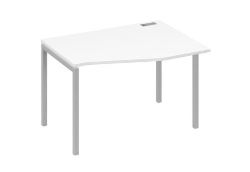 Стол эргономичный правый Техно Мира Лофт, цвет белый премиум + серый