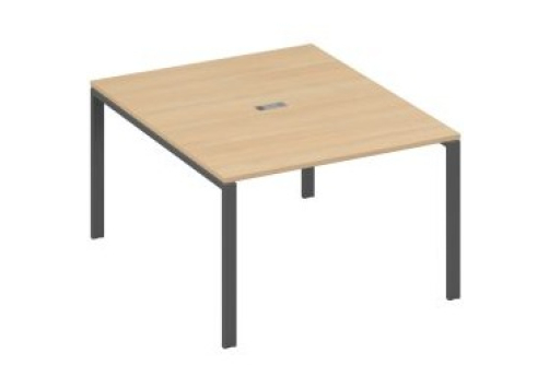 Стол для переговоров прямоугольный Мира Нумо, цвет натуральный дуб + антрацит