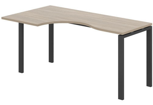 Стол эргономичный левый Индиго Сет, цвет дуб темный + антрацит