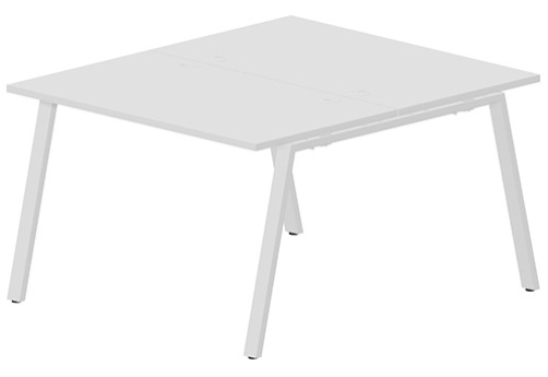 Стол составной на 2 рабочих места (4 заглушки) Сильвана, цвет белый