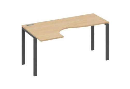 Стол эргономичный левый Мира Нумо, цвет натуральный дуб + антрацит