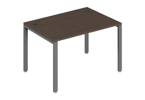 Стол письменный на металлоопорах, цвет темный дуб