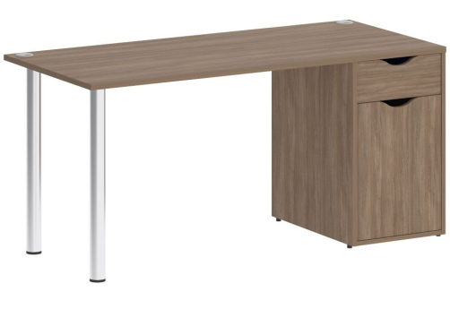 Стол письменный с тумбой, цвет дуб аризона