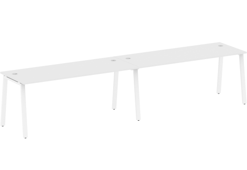 Стол на 2 рабочих места, цвет белый