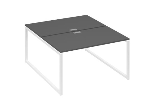 Рабочая станция (2х140) Мира Одри, цвет антрацит премиум + белый