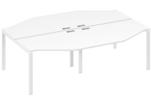 Рабочая станция эргономичная (4х140) Мира Нумо, цвет белый премиум + белый