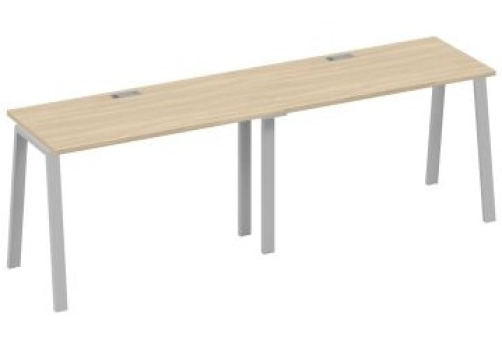 Рабочая станция 2х120 Мира Трио, цвет дуб скандинавский + серый