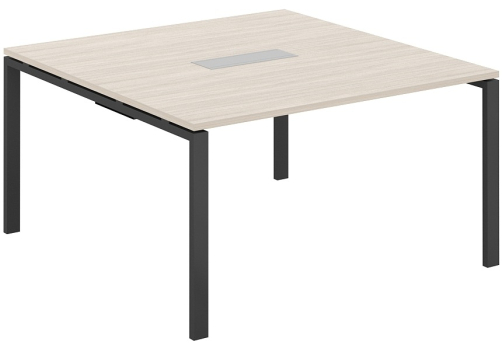 Стол переговорный Индиго Сет, цвет дуб светлый + антрацит