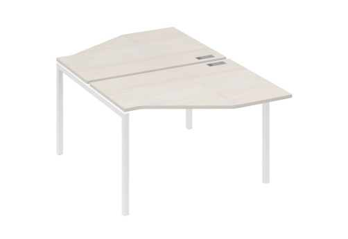 Рабочая станция эргономичная 2х120 Техно Мира Лофт, цвет дуб шамони + белый