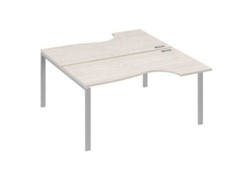 Рабочая станция эргономичная (2х160) Мира Нумо, цвет дуб шамони + серый