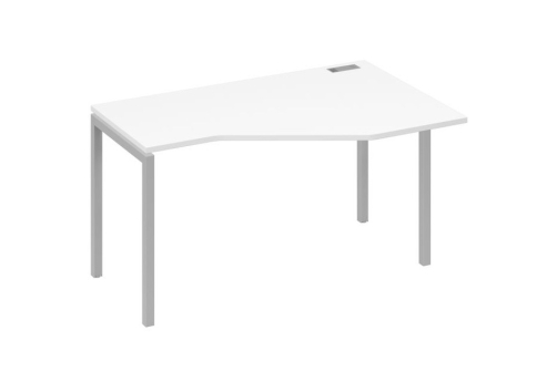 Стол эргономичный правый Техно Мира Лофт, цвет белый премиум + серый