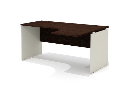 Стол рабочий эргономичный (правый) Некста, цвет венге + беж