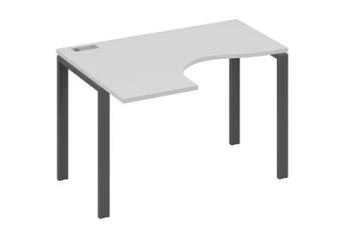 Стол эргономичный левый Мира Нумо, цвет серый + антрацит