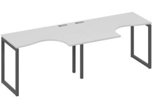 Рабочая станция эргономичная (2х120) Мира Одри, цвет серый + антрацит
