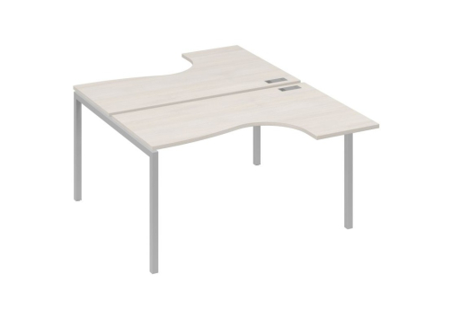 Рабочая станция эргономичная 2х140 Классика Мира Лофт, цвет дуб шамони + серый