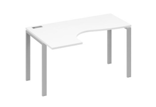 Стол эргономичный левый Мира Нумо, цвет белый премиум + серый