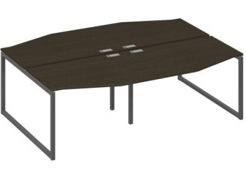 Рабочая станция эргономичная (4х120) Мира Одри, цвет венге + антрацит