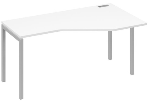 Стол эргономичный правый Техно Мира Лофт, цвет белый премиум + серый