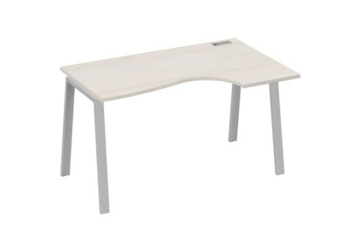 Стол эргономичный правый 140 Мира Трио, цвет дуб шамони + серый