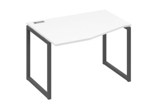 Стол эргономичный левый Мира Одри, цвет белый премиум + антрацит
