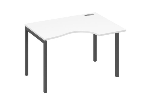 Стол эргономичный правый Классика Мира Лофт, цвет белый премиум + антрацит