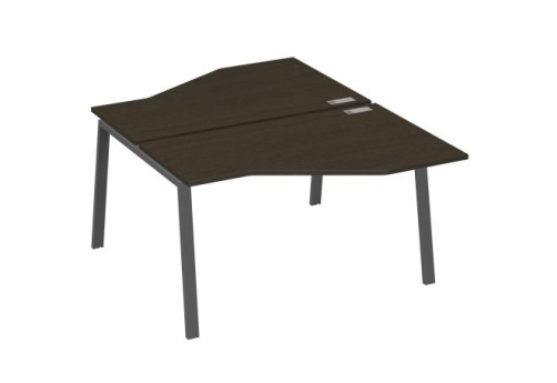 Рабочая станция эргономичная 2х140 Мира Трио, цвет венге + антрацит