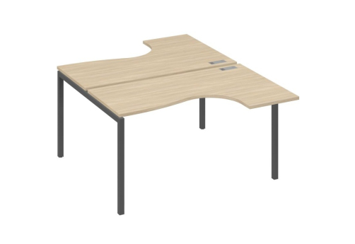 Рабочая станция эргономичная 2х140 Классика Мира Лофт, цвет дуб скандинавский + антрацит