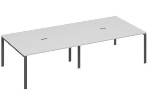 Стол для переговоров прямоугольный Мира Нумо, цвет серый + антрацит